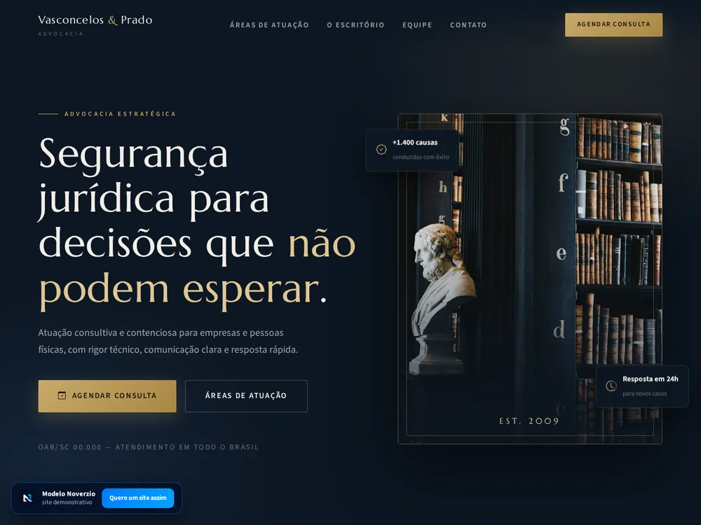 Modelo de site para escritório de advocacia — Vasconcelos & Prado